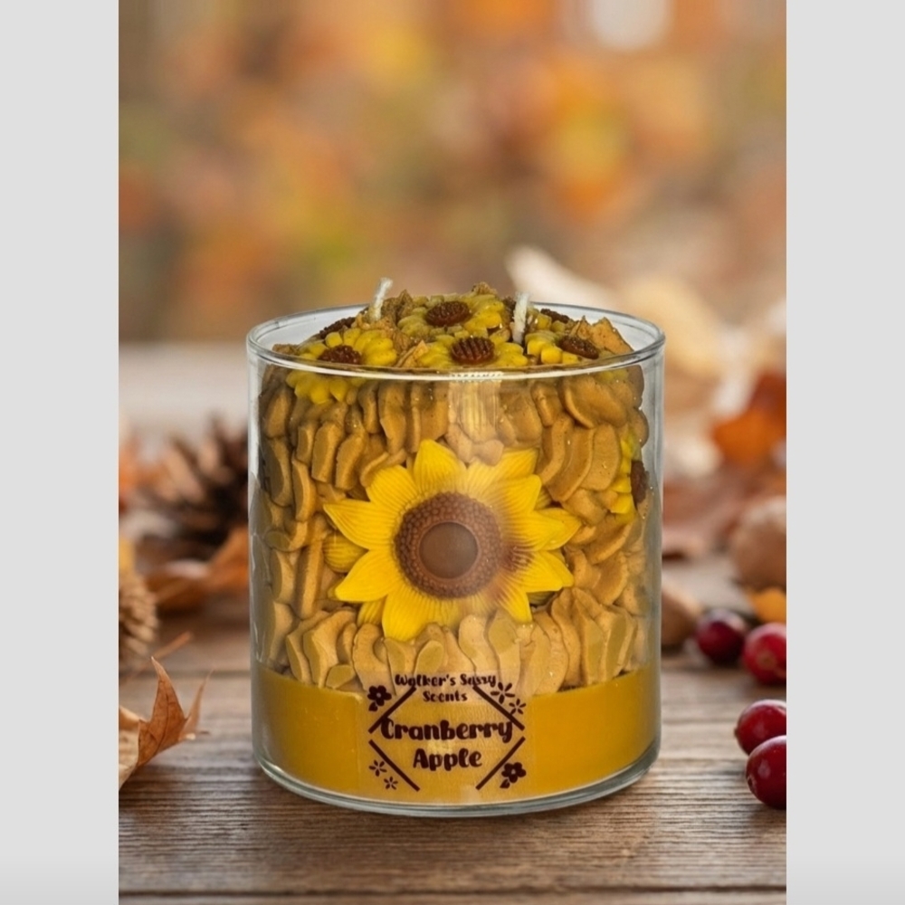 Sunflower Cranberry Apple Candle